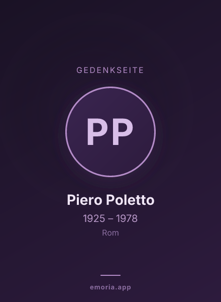 Gedenkportrait von Piero Poletto