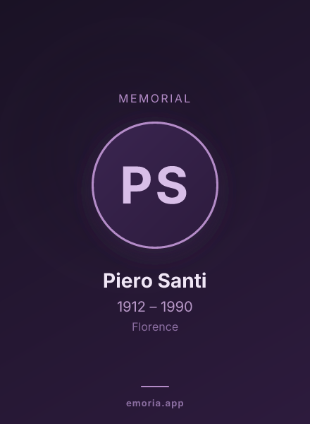 Memorial portrait of Piero Santi