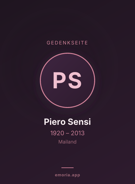 Gedenkportrait von Piero Sensi