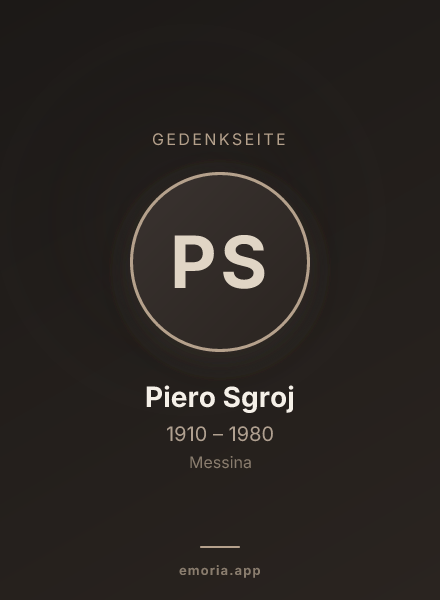 Gedenkportrait von Piero Sgroj