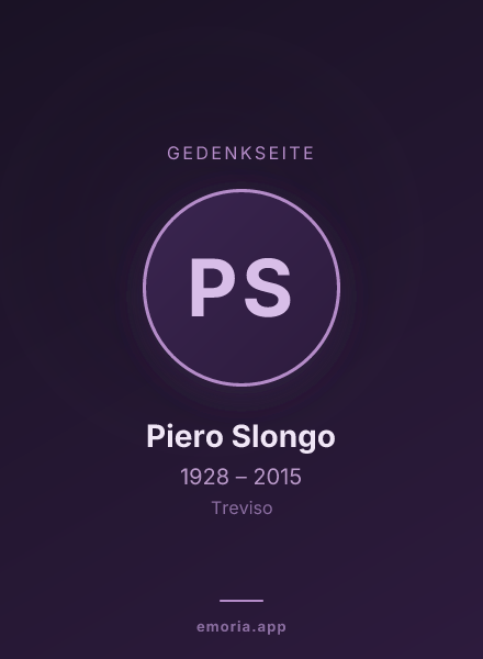 Gedenkportrait von Piero Slongo