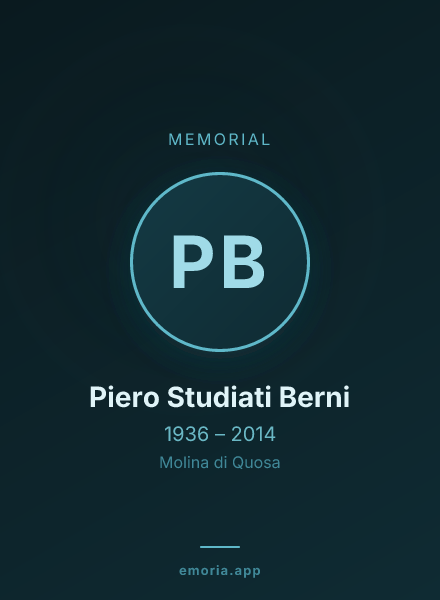 Memorial portrait of Piero Studiati Berni