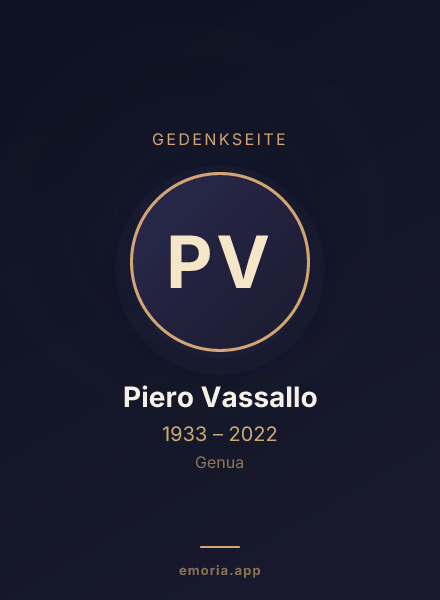 Gedenkportrait von Piero Vassallo
