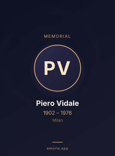 Memorial portrait of Piero Vidale