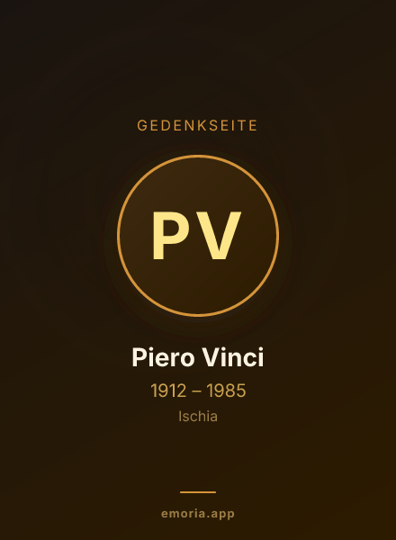Gedenkportrait von Piero Vinci
