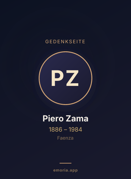 Gedenkportrait von Piero Zama