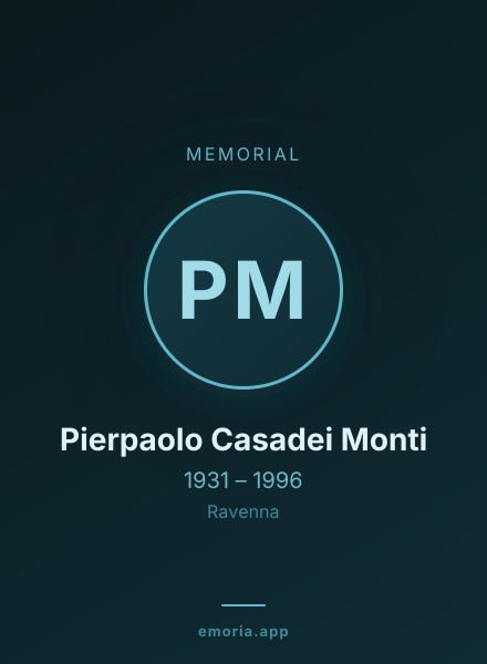 Memorial portrait of Pierpaolo Casadei Monti