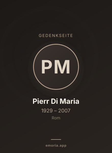 Gedenkportrait von Pierr Di Maria