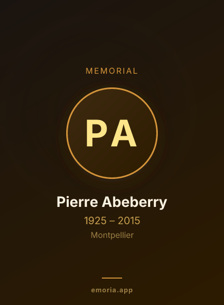 Memorial portrait of Pierre Abeberry