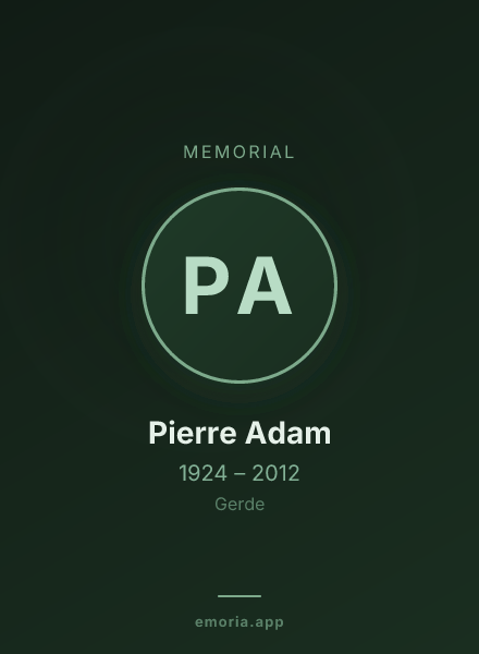 Memorial portrait of Pierre Adam