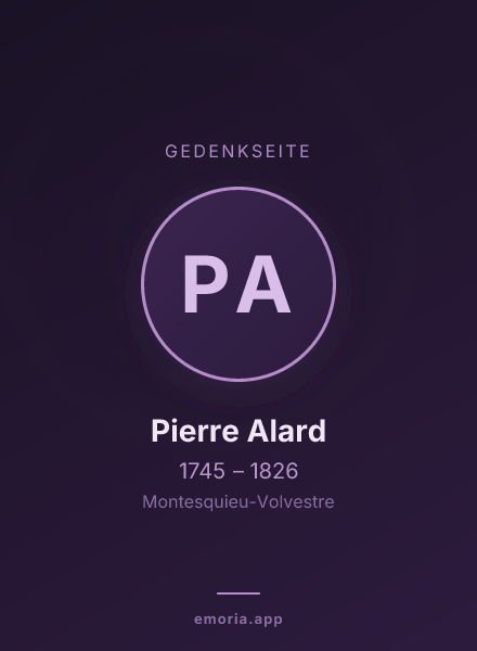 Gedenkportrait von Pierre Alard