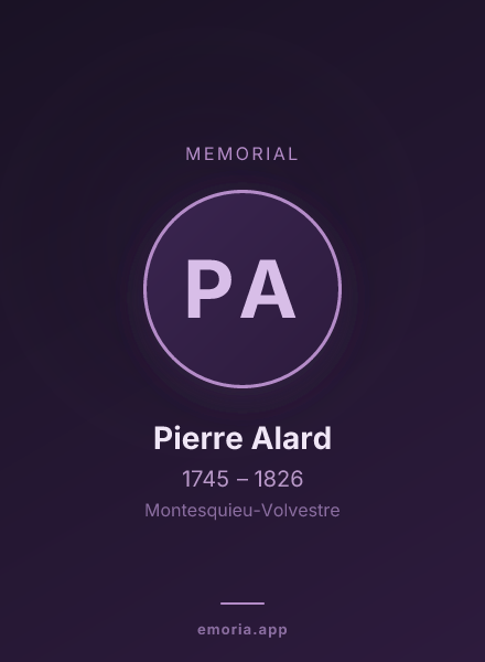 Memorial portrait of Pierre Alard