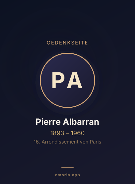 Gedenkportrait von Pierre Albarran