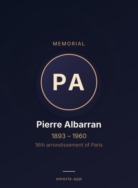 Memorial portrait of Pierre Albarran