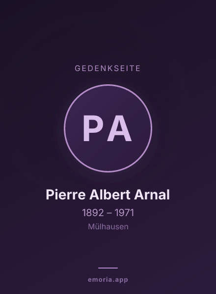 Gedenkportrait von Pierre Albert Arnal