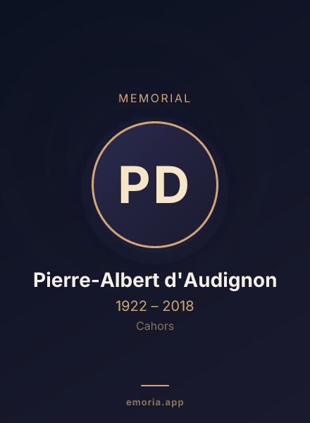 Memorial portrait of Pierre-Albert d'Audignon