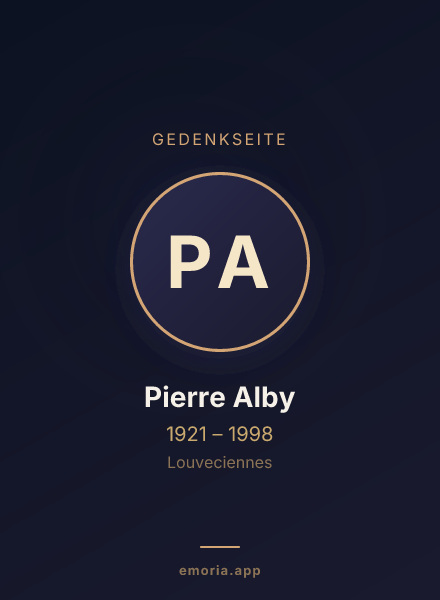 Gedenkportrait von Pierre Alby