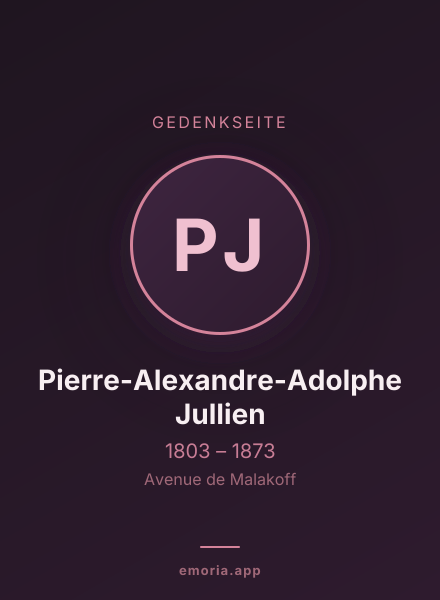 Gedenkportrait von Pierre-Alexandre-Adolphe Jullien