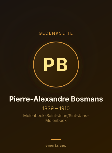 Gedenkportrait von Pierre-Alexandre Bosmans