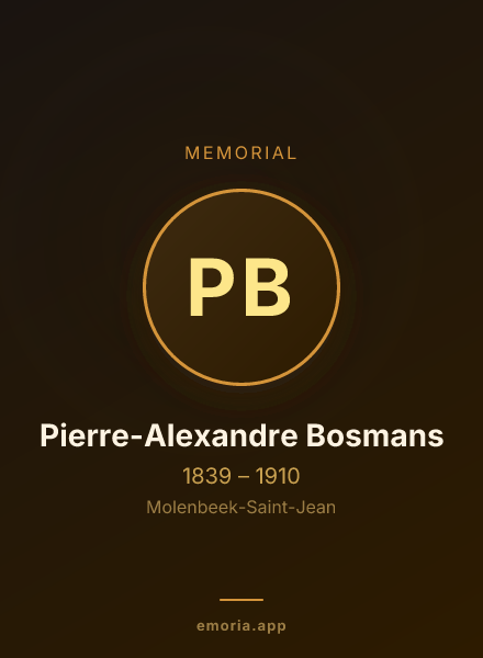 Memorial portrait of Pierre-Alexandre Bosmans