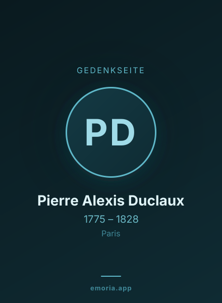 Gedenkportrait von Pierre Alexis Duclaux