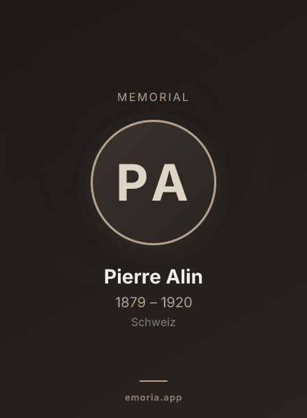 Memorial portrait of Pierre Alin