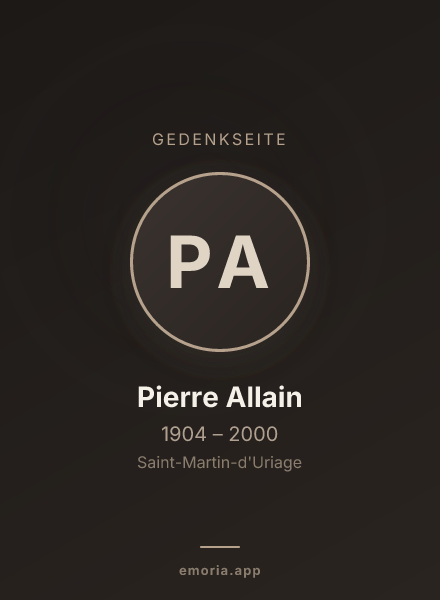 Gedenkportrait von Pierre Allain