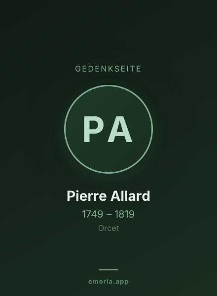 Gedenkportrait von Pierre Allard