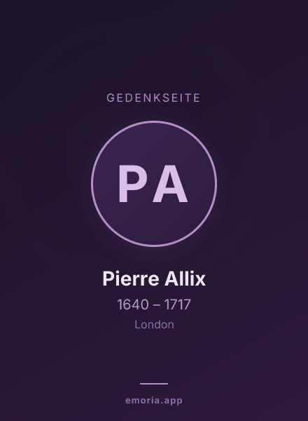 Gedenkportrait von Pierre Allix