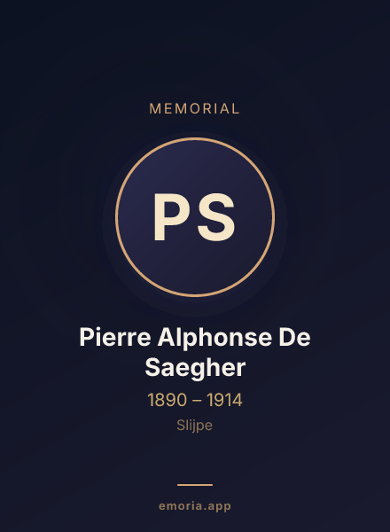 Memorial portrait of Pierre Alphonse De Saegher