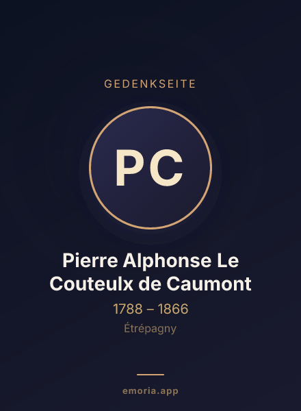 Gedenkportrait von Pierre Alphonse Le Couteulx de Caumont