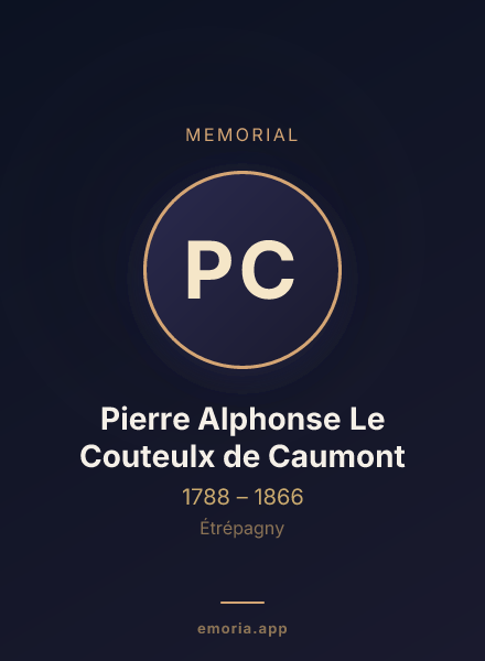 Memorial portrait of Pierre Alphonse Le Couteulx de Caumont