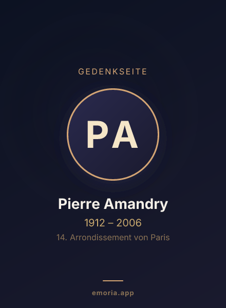 Gedenkportrait von Pierre Amandry