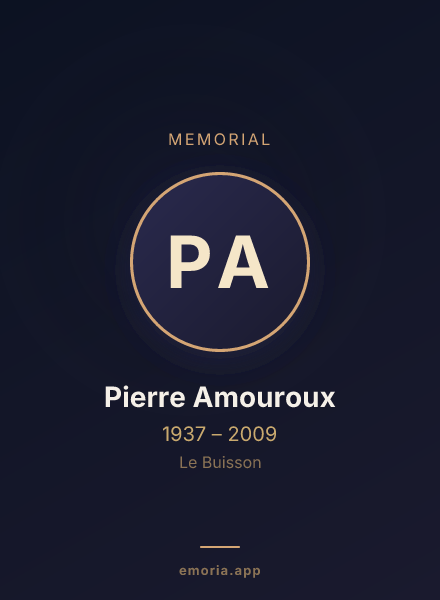 Memorial portrait of Pierre Amouroux