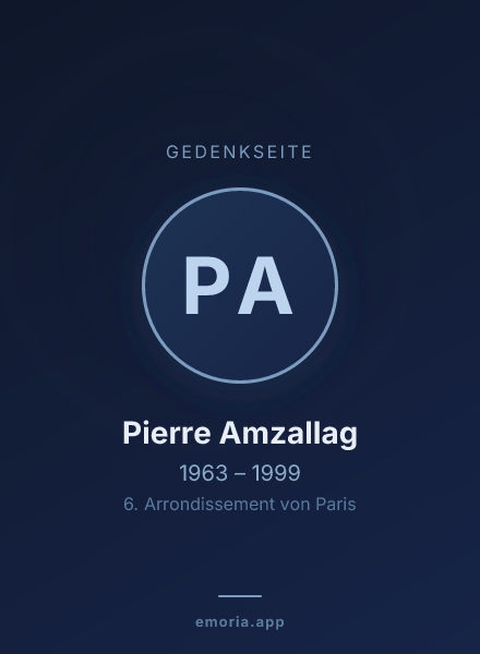 Gedenkportrait von Pierre Amzallag