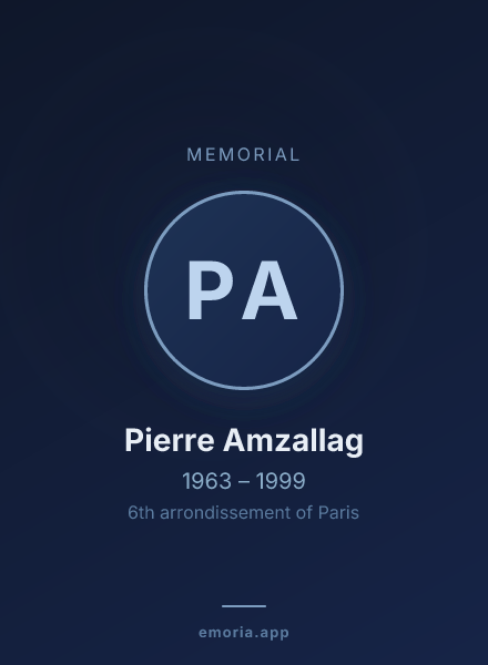 Memorial portrait of Pierre Amzallag