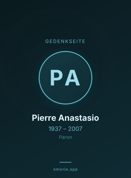 Gedenkportrait von Pierre Anastasio