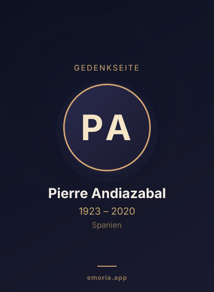 Gedenkportrait von Pierre Andiazabal