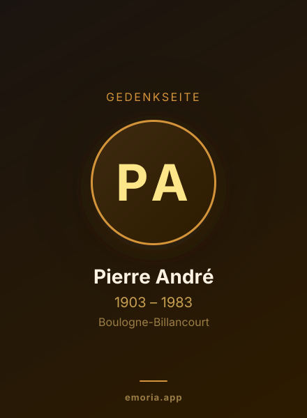 Gedenkportrait von Pierre André