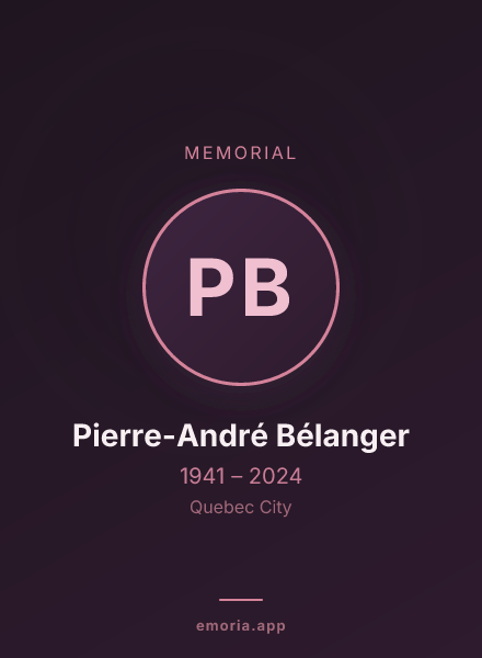 Memorial portrait of Pierre-André Bélanger