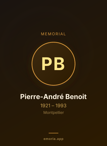 Memorial portrait of Pierre-André Benoit