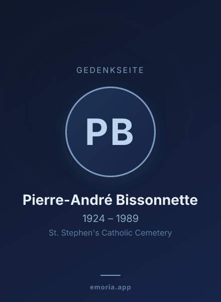 Gedenkportrait von Pierre-André Bissonnette