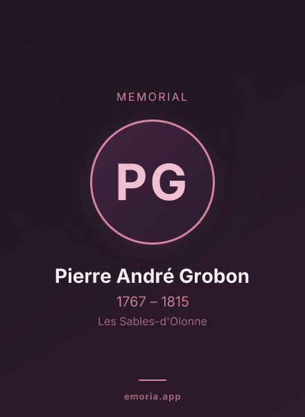 Memorial portrait of Pierre André Grobon