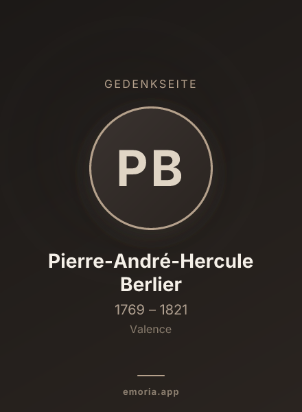Gedenkportrait von Pierre-André-Hercule Berlier
