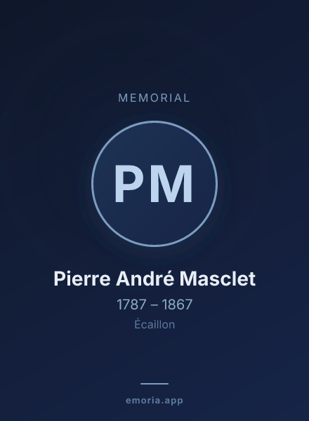 Memorial portrait of Pierre André Masclet