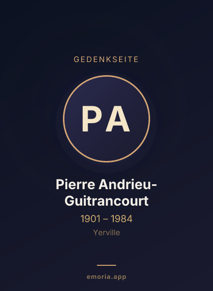 Gedenkportrait von Pierre Andrieu-Guitrancourt