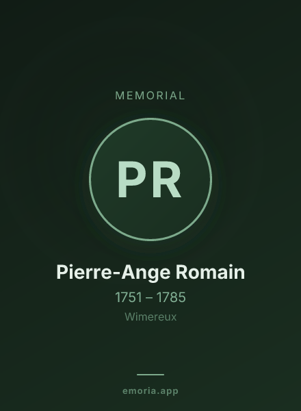 Memorial portrait of Pierre-Ange Romain