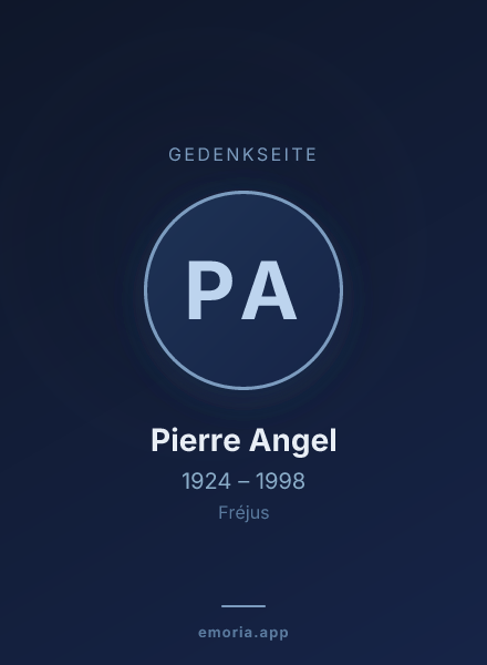 Gedenkportrait von Pierre Angel