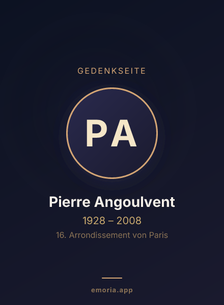 Gedenkportrait von Pierre Angoulvent