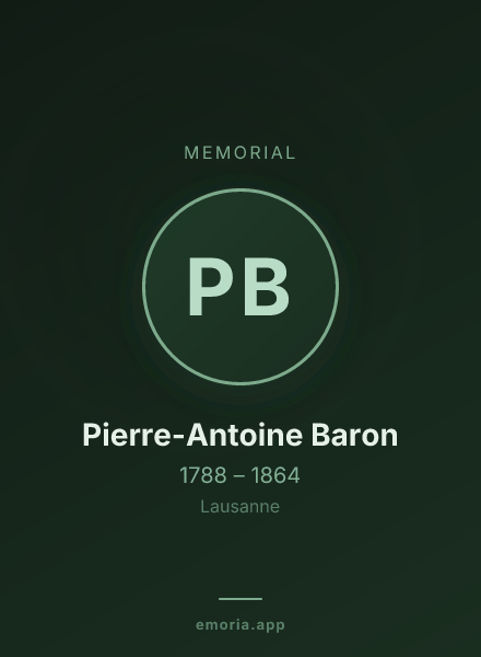 Memorial portrait of Pierre-Antoine Baron